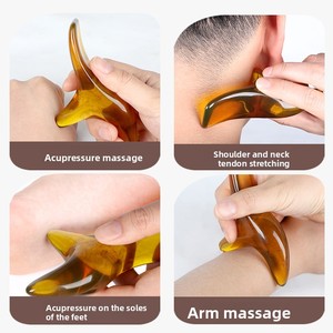 Brosse de massage musculaire et de drainage des méridiens en bois de santal, avec fonction musicale, pour le raclement des points d'acupression plantaires et l'application sur les pieds. - Product Image 3