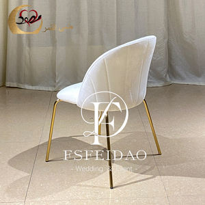 Chaise de salle à manger rembourrée en tissu velours, design moderne et luxueux, gain de place - Product Image 3