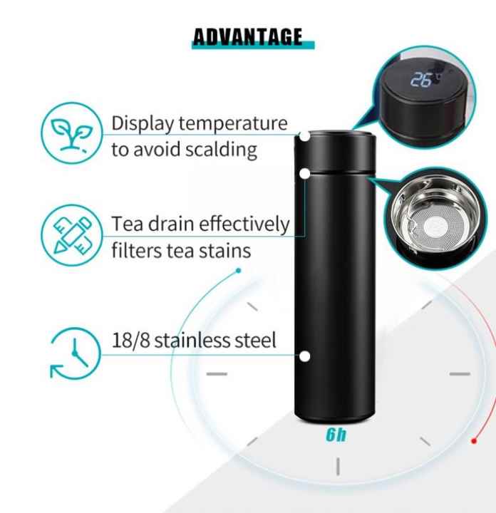 500ml Sports Insulated Tumbler Double Wall Water Bottles Vacuum Flask ...