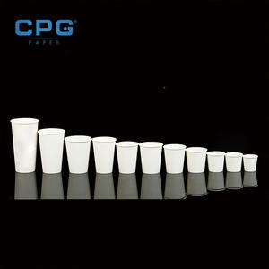 Vasos de Papel con Revestimiento PLA de Primera Calidad, Venta al por Mayor de Fábrica, 12oz 16oz, Vasos de Papel Biodegradables de Doble Pared para Café - Product Image 1