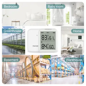 Termometer Dalam Ruangan, Pengukur Suhu Elektronik Layar Lcd Besar Termometer Ruang Dalam Ruangan, Higrometer Inkbird