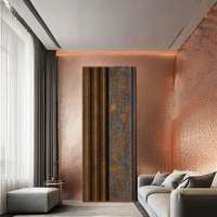 Le plus chaud écologique 1 an PS panneau mural intérieur hôtel bureau persiennes en bambou installation facile décoration murale charbon de bois en plastique