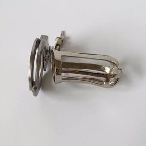 Nouvel appareil de chasteté masculin en acier inoxydable réglable et étanche, cage à pénis argentée avec anneaux péniens pour hommes - Product Image 4