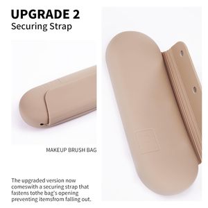 Portable Magnetic Silicone <b>Makeup</b> Brush <b>Holder</b> Waterproof Travel Cosmetic Organizer Soft Silicone <b>Makeup</b> Bag for Wholesale - Product Image 3