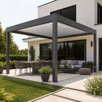 Pergola en aluminium Jiake avec toit à lames motorisées pour terrasse extérieure, villa, jardin, espace de loisirs, projets personnalisés