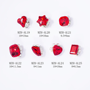 Accesorio de Aleación con Forma de <span class=keywords><strong>Pilar</strong></span>, Corazón y Cuadrado Grueso, con Diseño de Copo de Nieve Navideño Rojo de Año Nuevo Xuanjia - Product Image 5