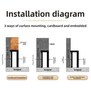 Plinthe <span class=keywords><strong>en</strong></span> alliage d'aluminium moderne crème ultra-mince de 1.5cm pour hôtels Plinthe <span class=keywords><strong>en</strong></span> porcelaine <span class=keywords><strong>en</strong></span> forme de L sans couture pour la natation - Product Image 4