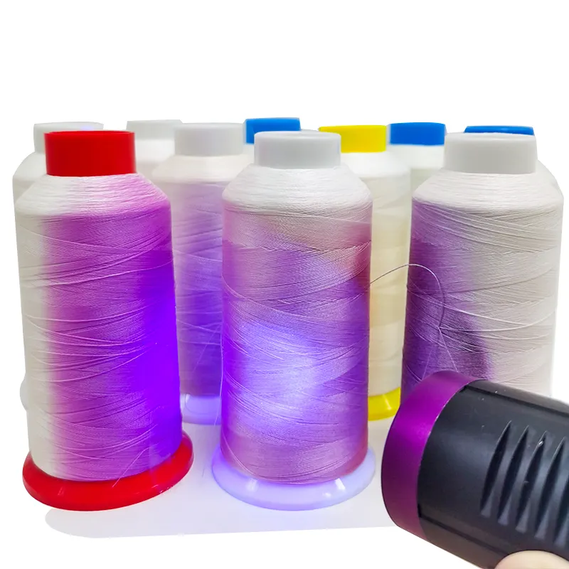 SolarActive Color Changing Embroidery Thread 3300 yards White to Purple 
