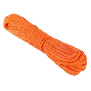 Paracord Oranye 550 dengan Strip Reflektif 4Mm * 30M