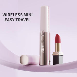 Plancha de Pelo Inalámbrica Recargable de Cerámica con Pantalla LCD y Carga USB - Estilizador de Cabello Portátil para Uso Doméstico - Product Image 3