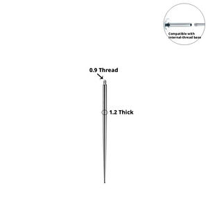 Venta al por mayor de fábrica: Joyería delicada, aretes de titanio ASTM F136 con rosca externa, <span class=keywords><strong>piercing</strong></span> de lengua, agujas de tracción médica. - Product Image 6