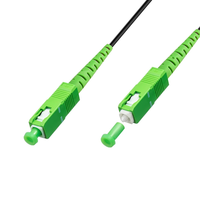 Hitam putih SC/APC UPC anti-gigitan 1 Core Simplex SX Spiral tabung baja fleksibel lapis baja FTTH serat optik Patch kabel