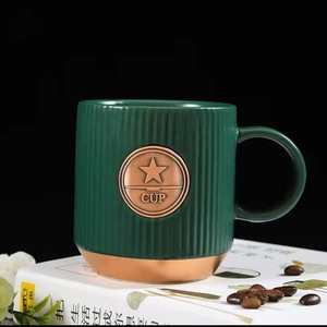 Toptan İskandinav yaratıcı seramik kahve kupa özel Logo bakır balık pulu bardak dövülmüş moskova <span class=keywords><strong>Mule</strong></span> kupa benzersiz porselen hediyeler - Product Image 5