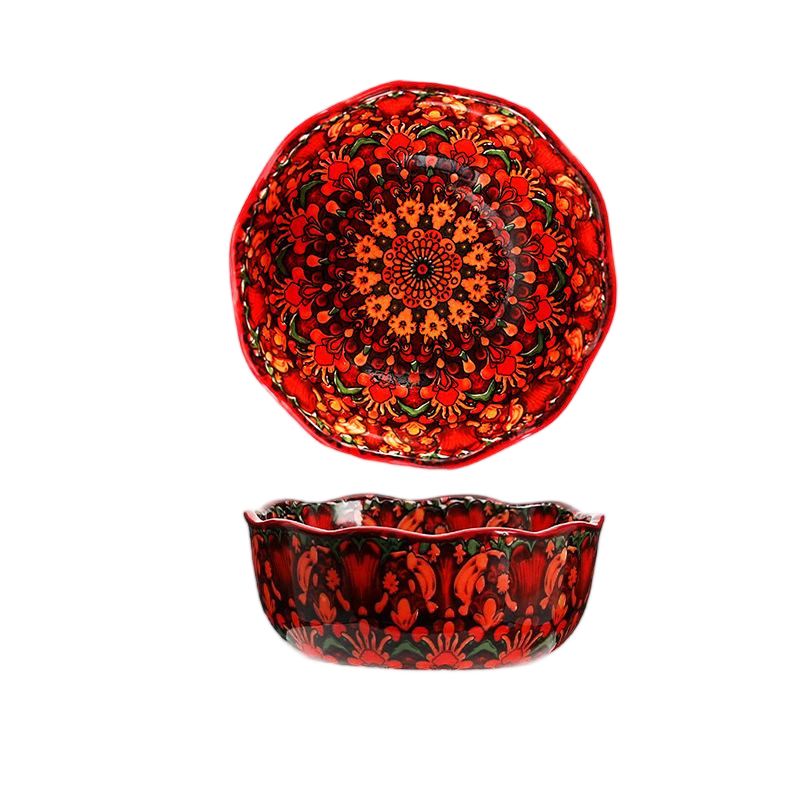 Red 5-inch bowl