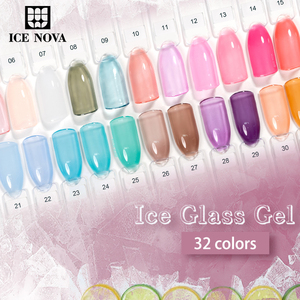 ICE NOVA ICE Glass Gel Polish Série Adhésive Entièrement Transparente Couleurs Claires Adaptées au Printemps Sans HEMA/TPO/HPMA Végétalien Biologique - Product Image 4