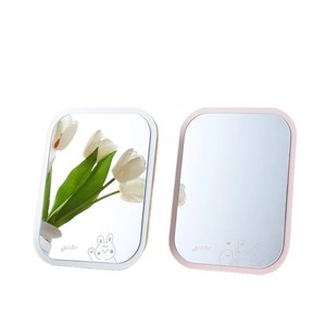 Desktop Makeup Mirror Round Wood Frame Glass Lens <b>Vanity</b> Mirror For Student Dormitory Tabletop Use - Product Image 5