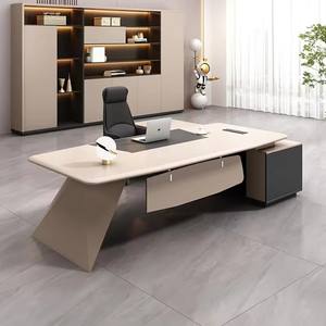 Escritorio de oficina ejecutiva de lujo moderno para Jefe o CEO Mesa de escritorio de Gerente Ejecutivo de madera para oficina o uso doméstico - Product Image 2