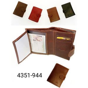 Cartera de Cuero Genuino para Mujer, Modelo 4351-944, Elegante, con Protección RFID, Ranuras para Tarjetas y Monedero - Product Image 1