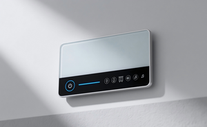 Panneau en verre trempé noir sérigraphié sur mesure de haute qualité pour salles de bain, entrées extérieures, panneaux tactiles intelligents - pour hôtels - Product Image 3