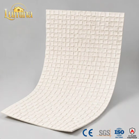 Mosaico de Travertino Flexible, Revestimiento de Piedra Natural, Azulejos Flexibles para Paredes Interiores, Paneles Decorativos