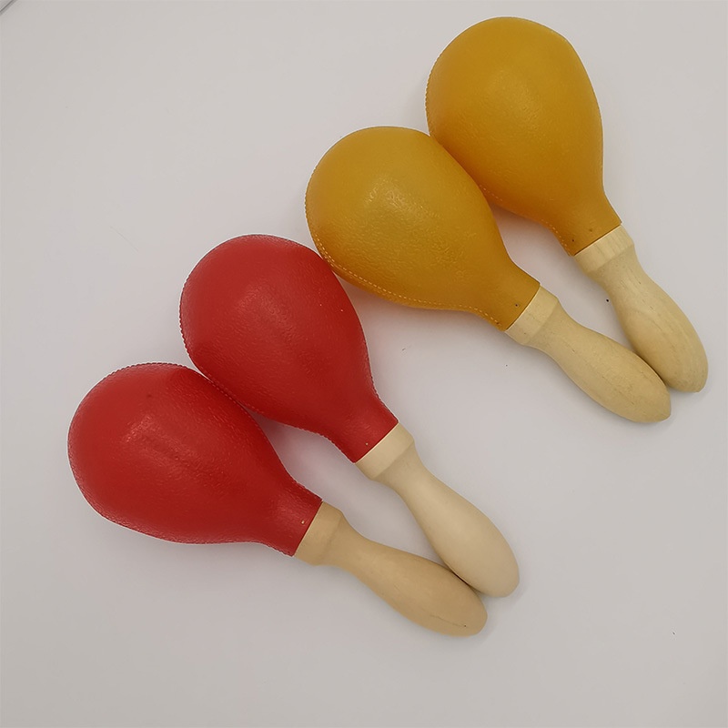 Wooden Handle Sand Hammer Bassoon Plastic Maracas Orff Percussion Instrument for KTV for Children's Early Musical Education
