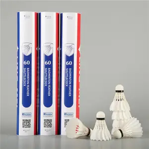 Quality Shuttlecock Good Quality Durable Goose Feather White Badminton Shuttlecock Lingmei Shuttles Lining A+ 90