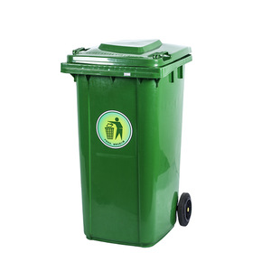 Large Outdoor Wheeled Trash Can 240L With Lid Rectangular Black For Parks And Streets Sanitation <b>Bin</b> - Product Image 3