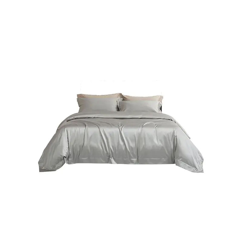 ชุดเครื่องนอนผ้าฝ้ายคอตตอนพันไม้ไผ่100% ชุดผ้าปูเตียงผ้านวมชุดสีแบบกำหนดเอง