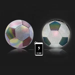 NO. Logo Kustom 4 5 Lembut Visibilitas Tinggi Terang Abu-abu Laser Reflektif Sepak Bola Sekolah Pelatihan Kamp Balap Bola Sepak Hadiah Anak Laki-laki