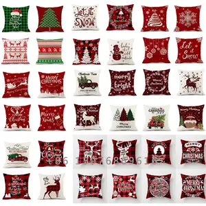 2023 meilleure vente noël père noël canapé décoratif coussins avec maison housse de coussin taie d'oreiller taie d'oreiller