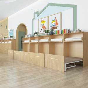 Salle de classe lit à lunch pliant lit d'escorte de maternelle armoire à lunch simple pour enfants bureaux scolaires applicables - Product Image 3