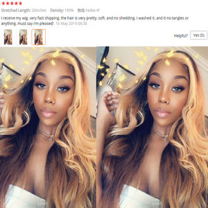 13x4/13x6 Perruques en cheveux humains vierges sans colle avec mèches couleur Perruque en cheveux humains HD pour femmes noires - Product Image 4