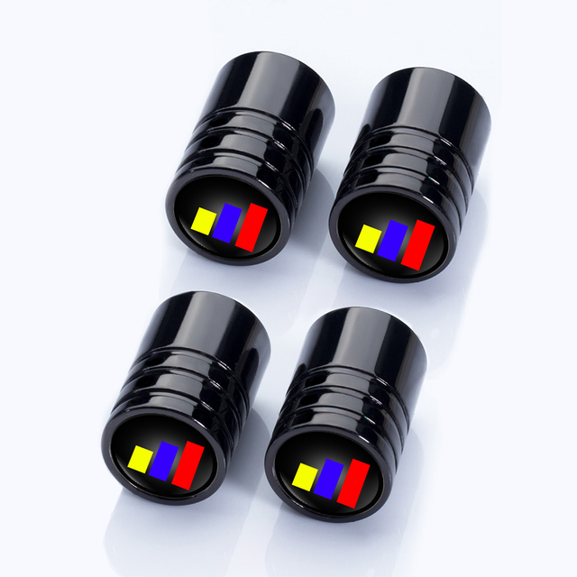 Corrosion Resistant Aluminum Tire Valve Stem Caps Universal Set for Cars Trucks Motorcycles SUVs & Bikes