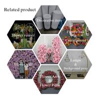 Arche de fleurs en soie réaliste et exquise, rose et hortensia, pour mariage romantique et décoration de fond pour la rentrée scolaire