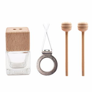 8ml Empty Square Glass Car Vent Clip Air Freshener Perfume Bottle Fragrance <strong>Diffuser</strong> Bottle <strong>With</strong> <strong>Sticks</strong> - Product Image 6