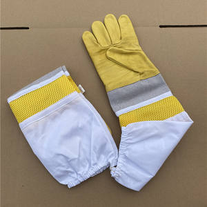 <span class=keywords><strong>ราคา</strong></span><span class=keywords><strong>ถูก</strong></span>ถุงมือสำหรับการเลี้ยงผึ้งที่ทำจากหนังแพะและผ้าฝ้าย - Product Image 4