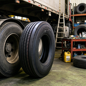 ยางรถบรรทุกเรเดียลแบบไม่มียางใน ขนาด 295/80R22.5 โครงสร้างเหล็กทั้งหมด 18PR คุณภาพดี ราคาถูก สำหรับรถบรรทุกยี่ห้อ Dongfeng - Product Image 1