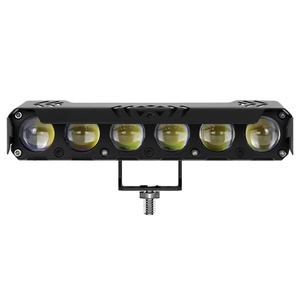 Projecteur LED à 6 lentilles, lumière blanche et jaune, phare LED pour moto, lumière de travail auxiliaire - Product Image 1