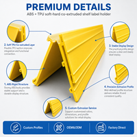 Porte-étiquettes de rayonnage en PVC/ABS TPU co-extrudé souple-rigide, bande de données pour étiquettes de prix à clipser, pour affichage en supermarché et vente au détail, personnalisable OEM