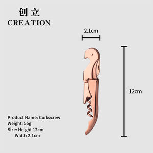 Pistola pequena multifuncional personalizada de aço inoxidável preto para viagem, abridor de garrafas de vinho e cerveja, saca-rolhas personalizado direto da fábrica - Product Image 4