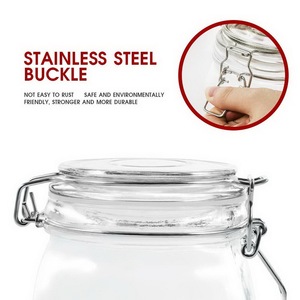 500ml 800ml <span class=keywords><strong>di</strong></span> imballaggio <span class=keywords><strong>sottovuoto</strong></span> <span class=keywords><strong>in</strong></span> <span class=keywords><strong>vetro</strong></span> trasparente per la conservazione degli alimenti freschi <span class=keywords><strong>barattoli</strong></span> <span class=keywords><strong>di</strong></span> conservazione a tenuta d'aria con coperchio <span class=keywords><strong>in</strong></span> <span class=keywords><strong>vetro</strong></span> vendita sfusa - Product Image 4