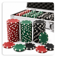 Jetons de poker en plastique, jetons de jeu, support OEM personnalisé, livraison rapide, jetons de casino pour divertissement