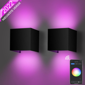 <span class=keywords><strong>Lampe</strong></span> murale intelligente à Led, wi-fi, rvb, voix réglable, extérieur, jardin, nuit, applique murale ronde encastrée, Tuya, autre système d'application - Product Image 1