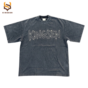 Streetwear Hip-Hop <b>Men's</b> Vintage <b>Retro</b> Rhinestone Breathable Cotton Loose Heavyweight Streetwear T <b>Shirt</b> - Product Image 6