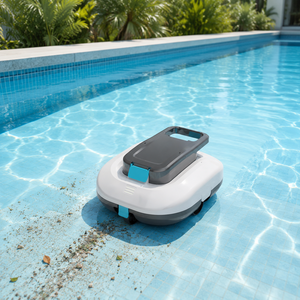 Robot Limpiafondos Inalámbrico Más Vendido, Motor <span class=keywords><strong>de</strong></span> 30 W, Batería <span class=keywords><strong>de</strong></span> 12 V y 4 Ah, Cesta <span class=keywords><strong>de</strong></span> Filtro <span class=keywords><strong>de</strong></span> 2.5 L para Limpieza Automática <span class=keywords><strong>de</strong></span> Piscinas - Product Image 1