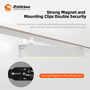 Giá tốt 24V Magnetic LED ánh sáng Hệ thống theo dõi 5 mét Mini Slim Ultra Thin hẹp LED Magnetic ánh sáng theo dõi - Product Image 4