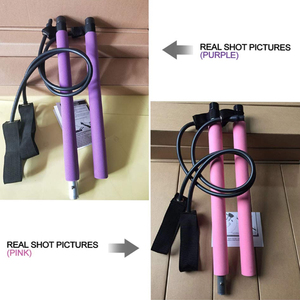 Home Workout Yoga Pilates Bar Kit, <span class=keywords><strong>2</strong></span> Latex Exercise Resistance Band with Foot <span class=keywords><strong>Loop</strong></span> - Product Image 4