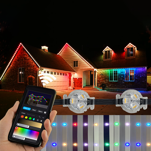 HRsyt DC24V RGB <span class=keywords><strong>LED</strong></span> <span class=keywords><strong>Pixel</strong></span> Đèn ngoài trời không thấm nước IP68 vĩnh viễn kỳ nghỉ giáng sinh đèn cho Nhà DC48V <span class=keywords><strong>LED</strong></span> điểm đèn - Product Image 1