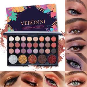 <span class=keywords><strong>Paleta</strong></span> de sombras de ojos <span class=keywords><strong>con</strong></span> purpurina prensada <span class=keywords><strong>con</strong></span> pigmento mate y maquillaje brillante para tonos de piel claros y oscuros en forma de polvo - Product Image 5