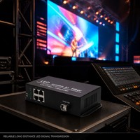 Convertidor de Fibra Óptica SFP Multimodo de 4 Puertos Gigabit con Pantalla LED, 10/100/1000Mbps, para Tarjeta de Envío Linsn